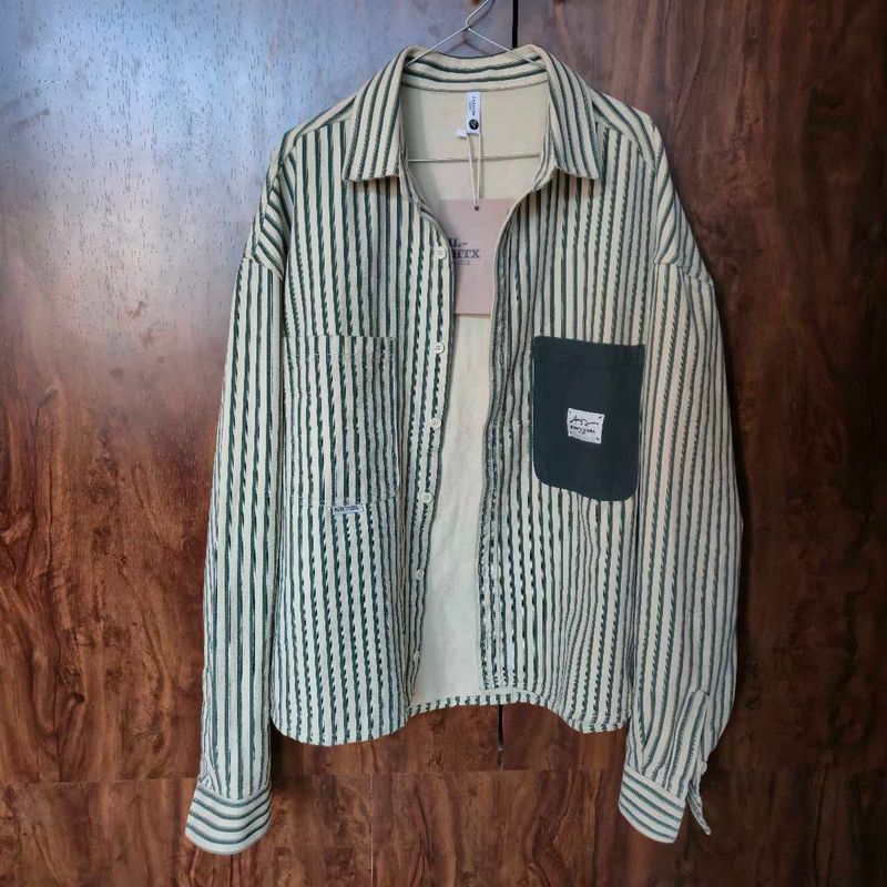 Striped Button-Up Shirt