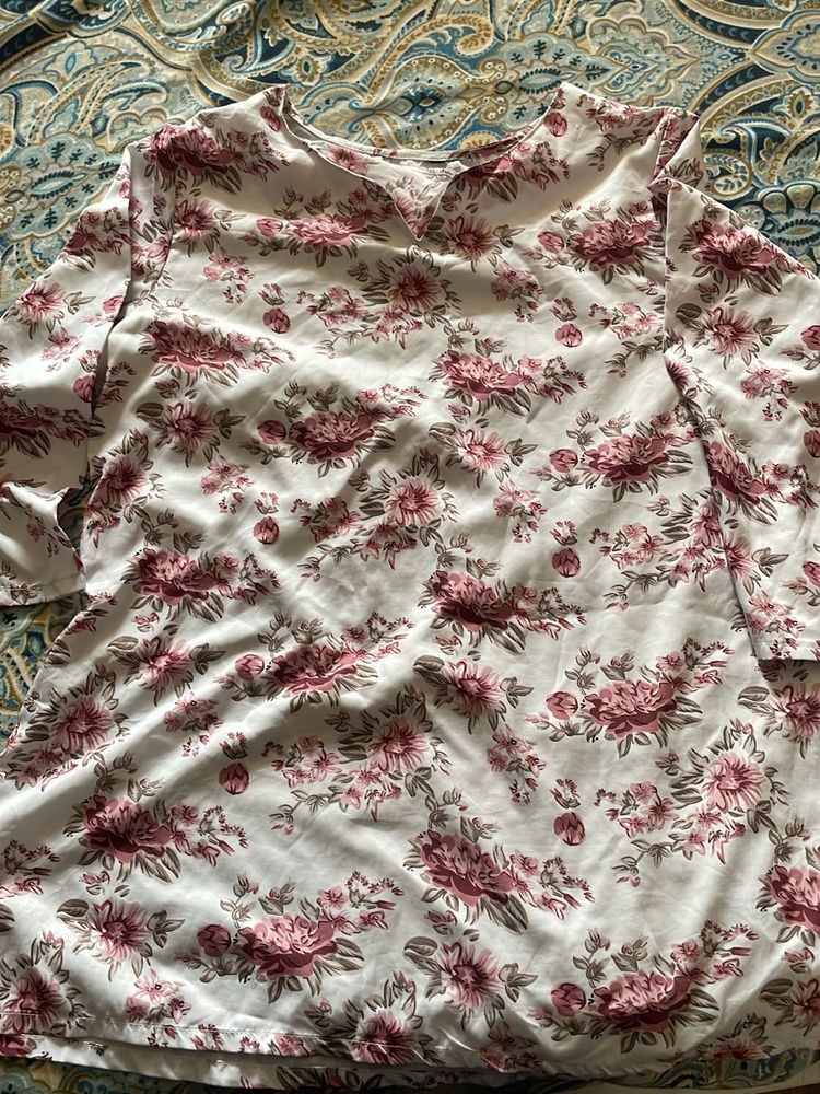 Elegant Floral Print Blouse
