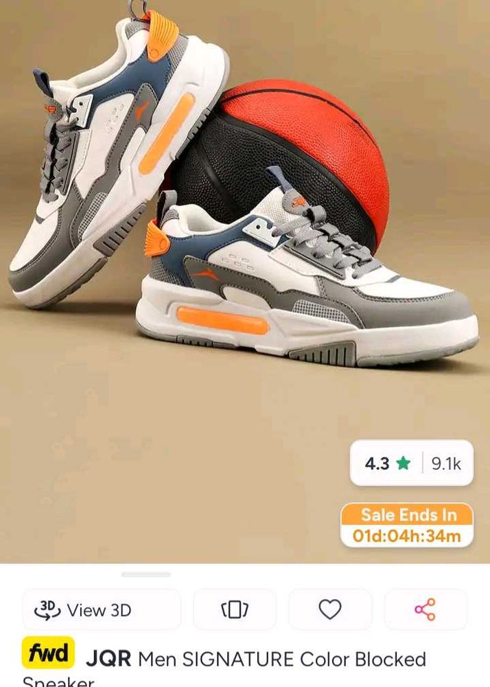 JQR Men's Signature Color Block Sneakers