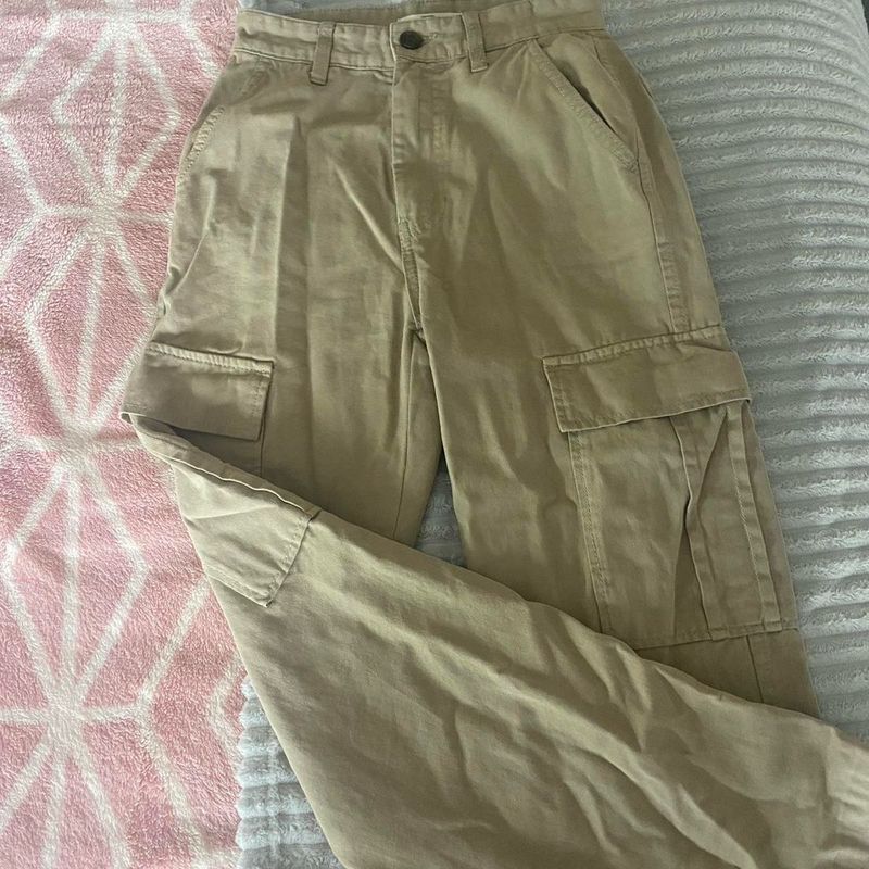Beige Cargo Pants