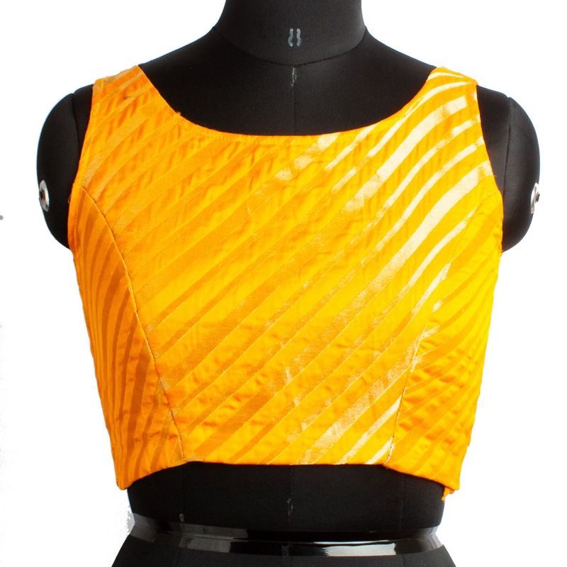 Vibrant Orange Striped Blouse