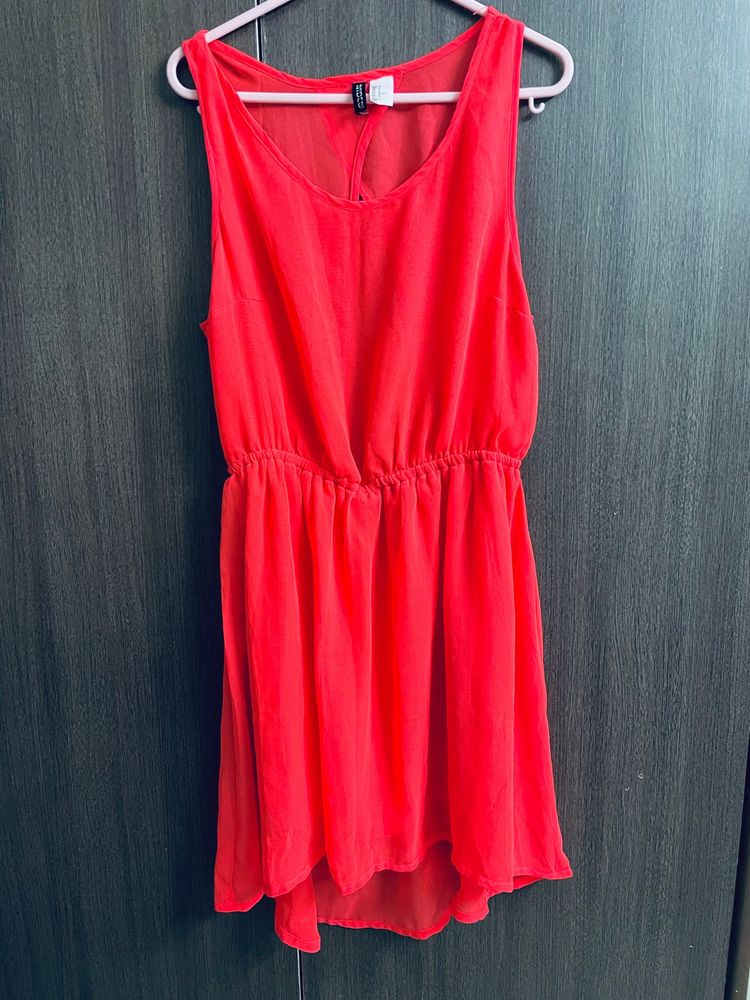 beautiful peach orange mini dress for sale