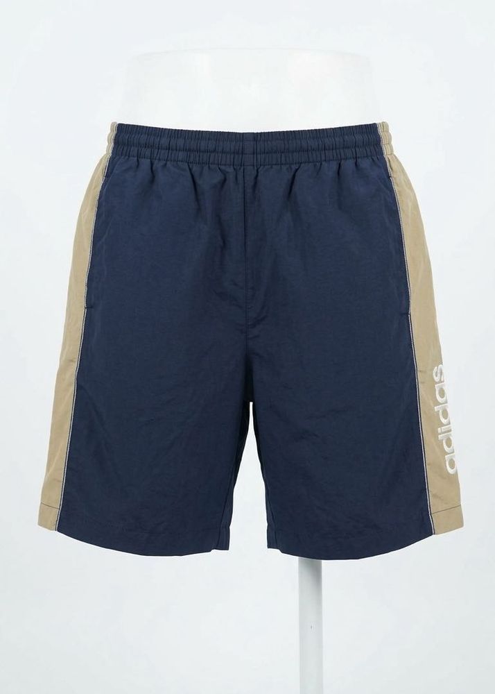 Adidas Navy Blue &amp; Tan Shorts