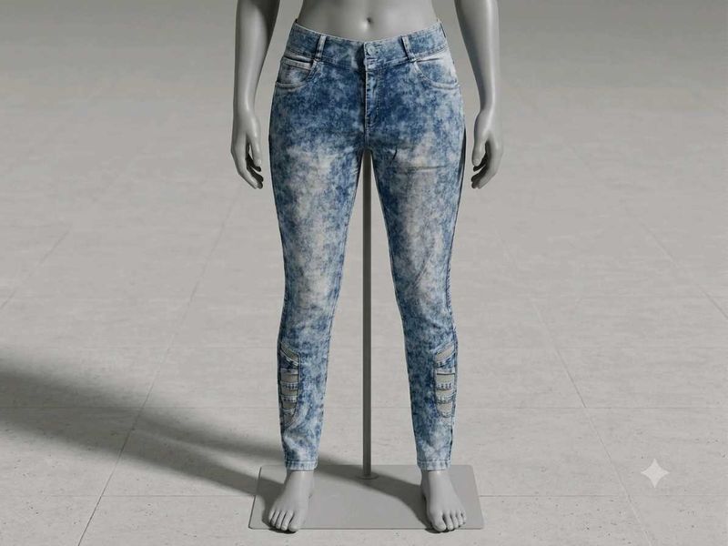 Acid Wash Denim Jeans