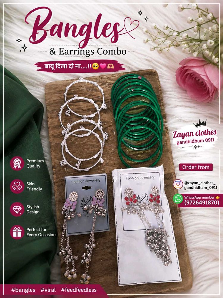 Bangles &amp; Earrings Combo Set