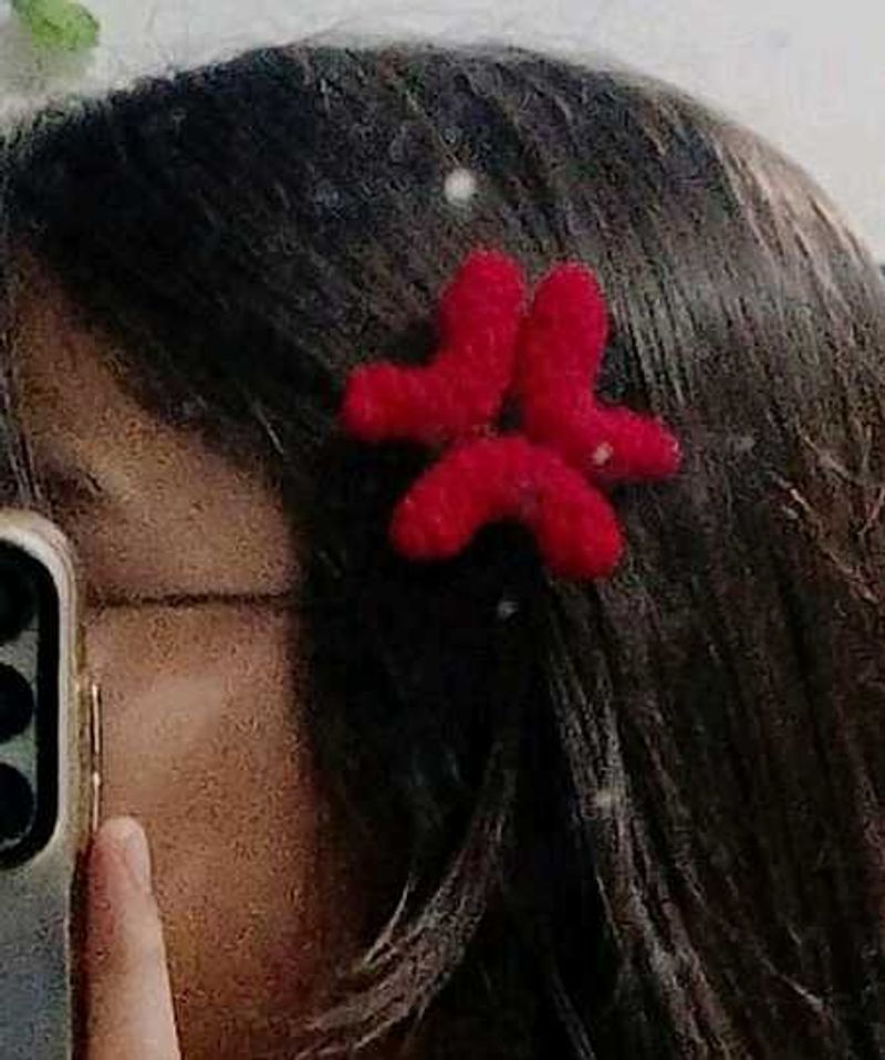 Red Angry Hair Clip