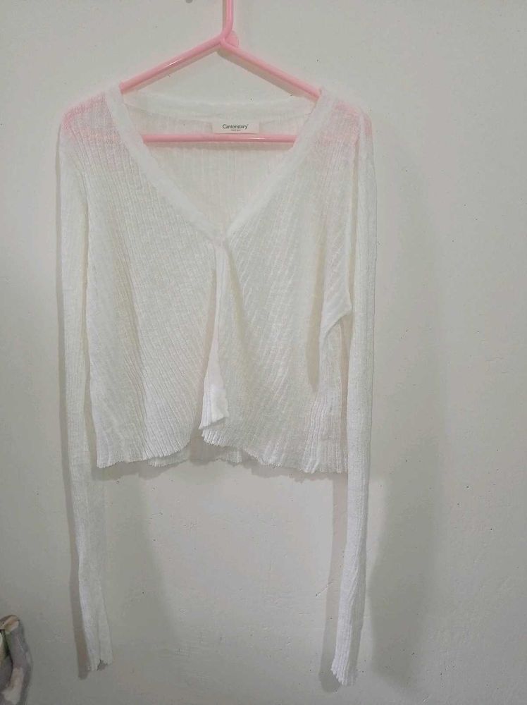 White Korean Cardigan