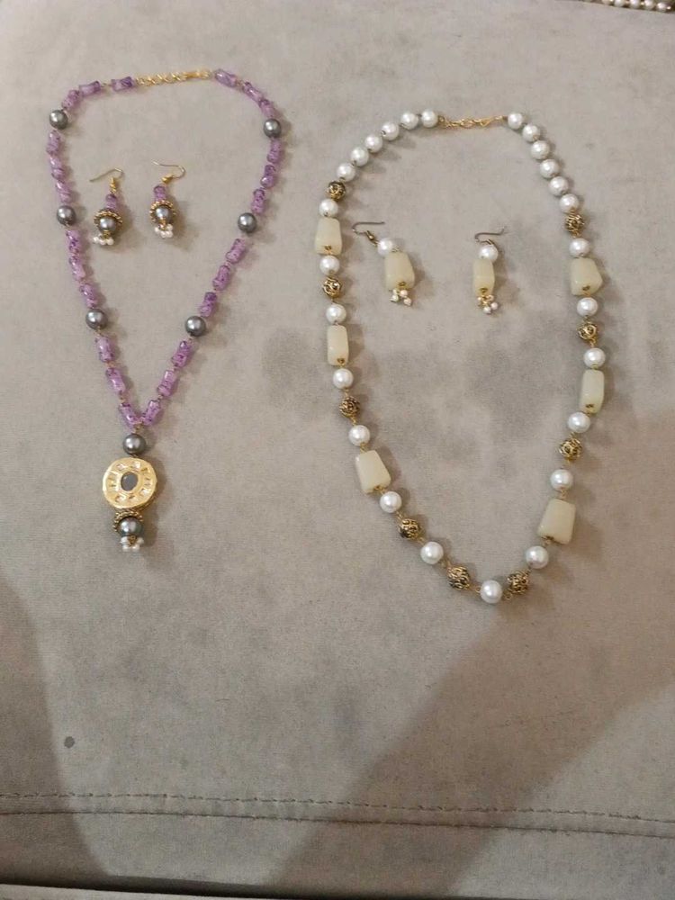 Two Necklace &amp; Earring Sets