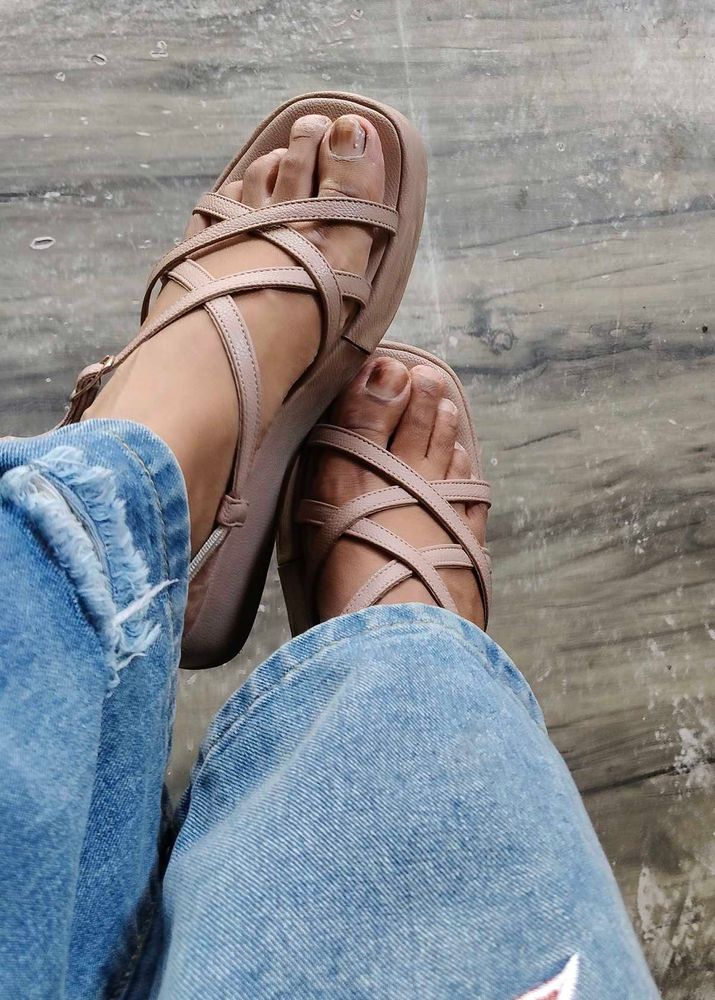 JM looks Pink Wedge sandal