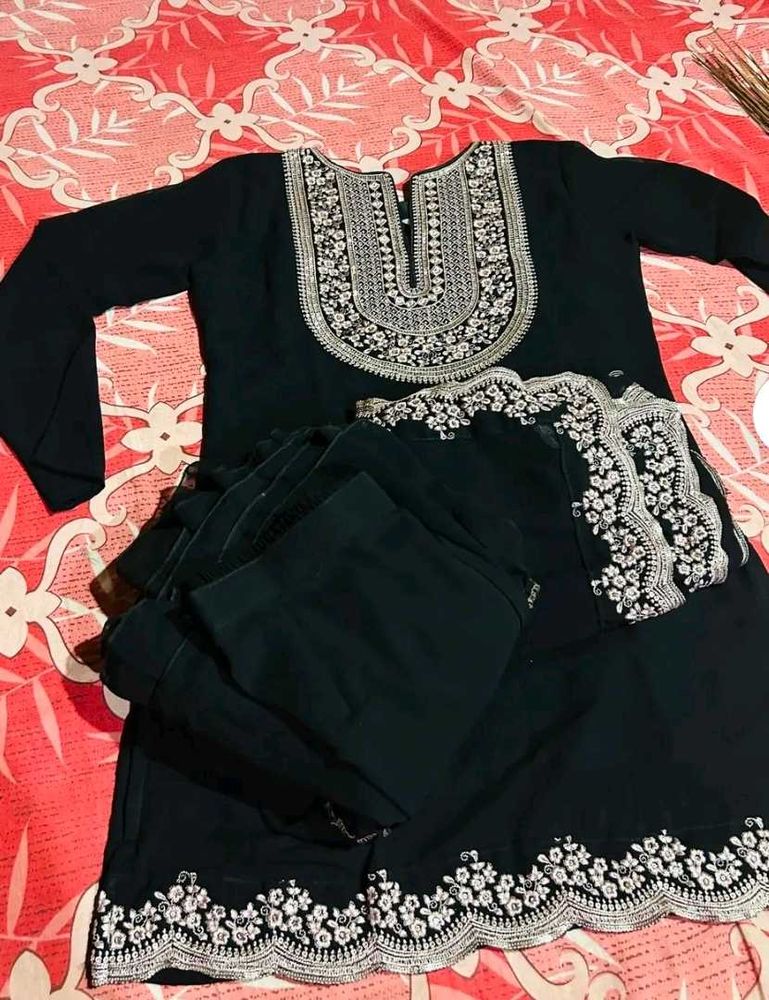 Trending Black Lehenga/ Sharara Choli Set