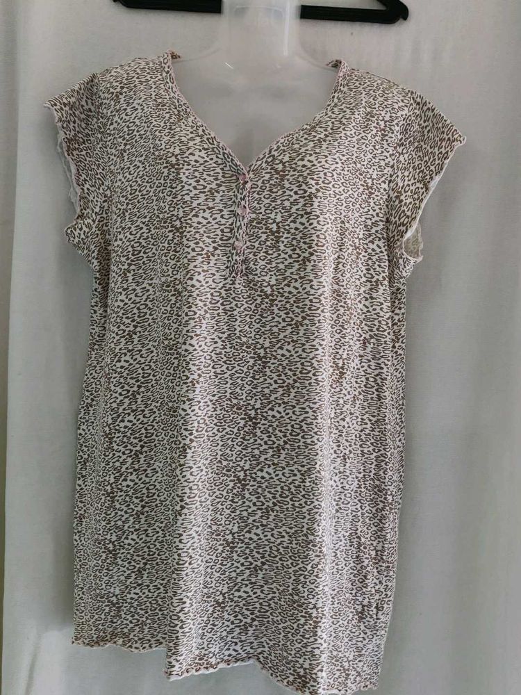 Leopard Print Sleep Shirt