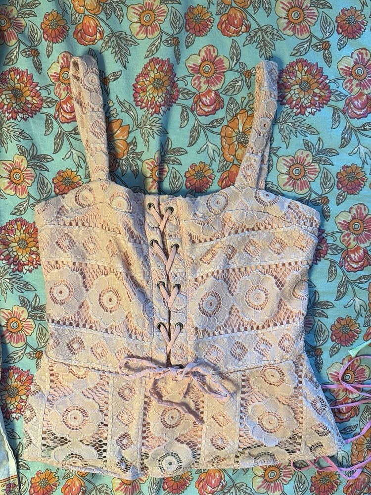 Lace Corset Crop Top