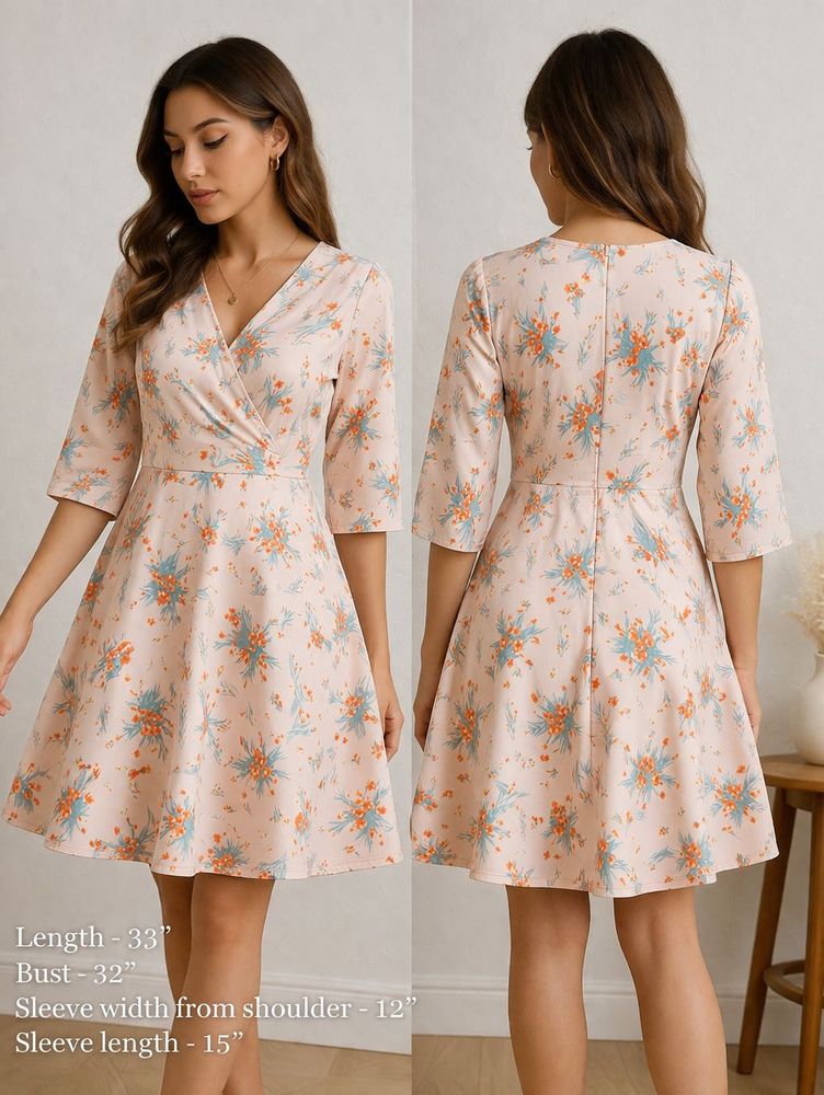Charming Floral Print Dress
