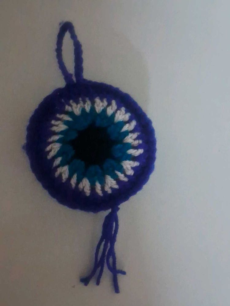 Handmade Crochet Evil Eye Charm
