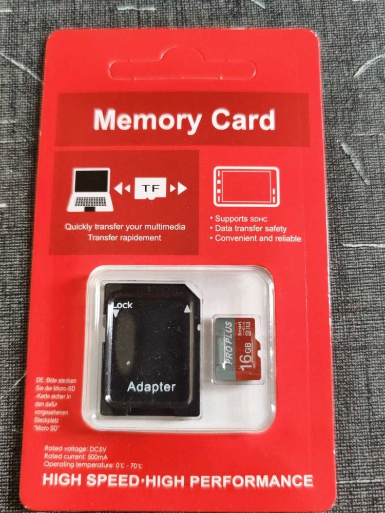 16GB Micro SD Card with Adapter