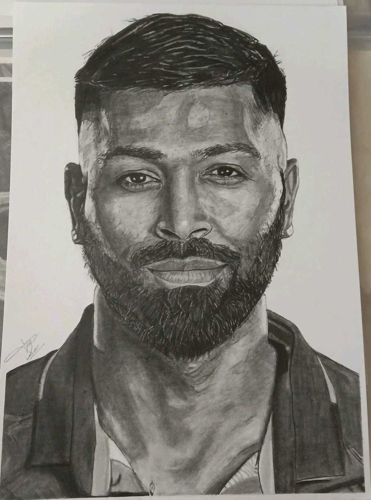 Sketch of Hardik Pandya