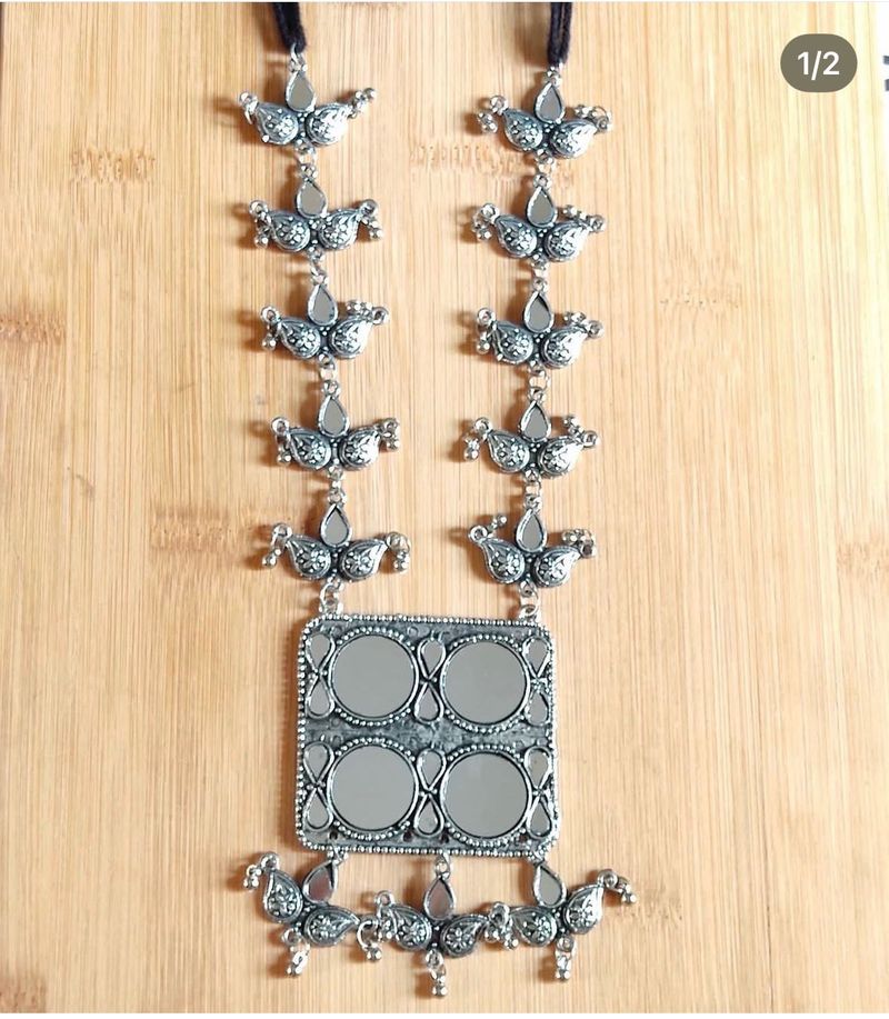 Exquisite Mirror Work Necklace Set
