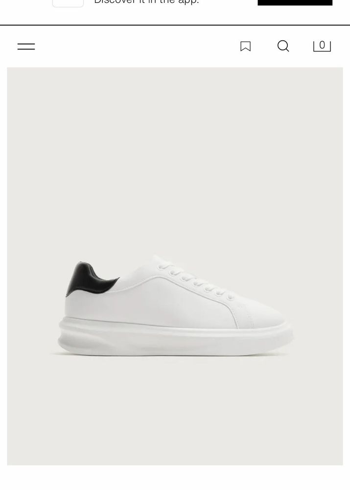 Classic Zara  White Sneakers with platform