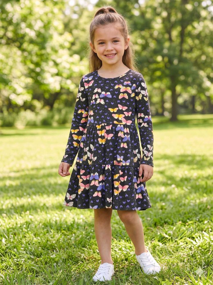 Black (Charcoal Grey) Floral Frock From H&amp;M - USA