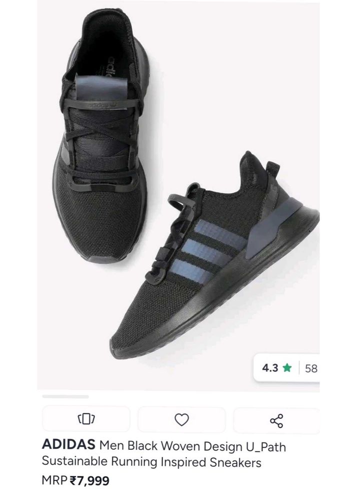 Adidas Men's Black Sneakers