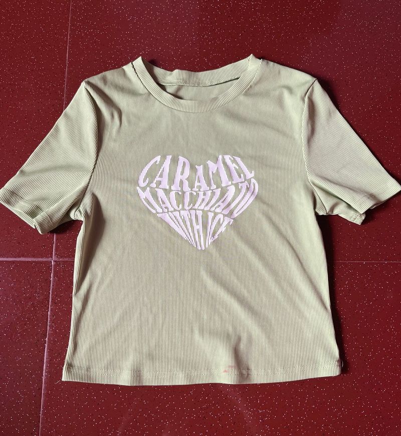 Light Green "Caramel Macchiato" Graphic Tee