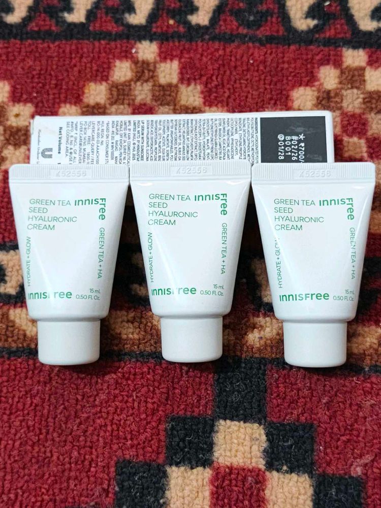 pack of 3, Green Tea Seed Hyaluronic Cream