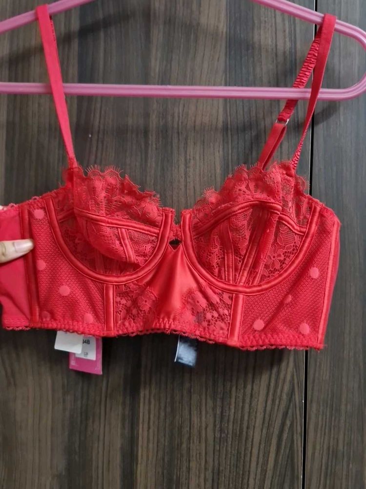 marks and spencer  Vibrant Red Lace Bra