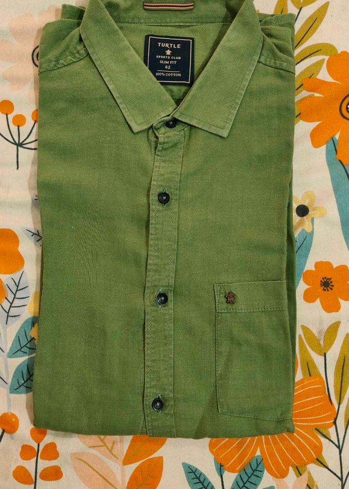 Turtle Green Casual Shirt