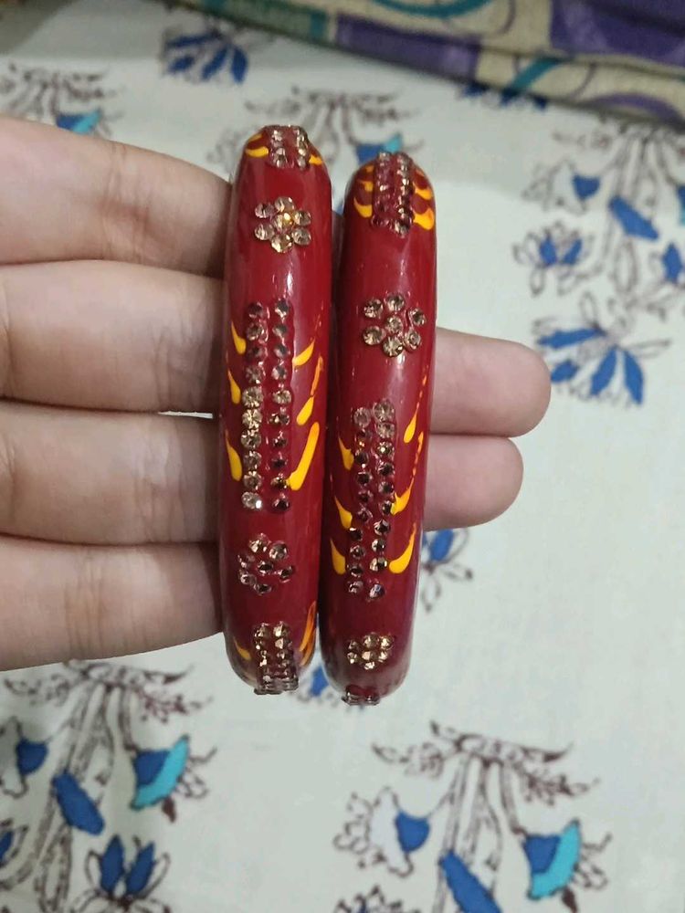 Red &amp; Gold Bangle Set