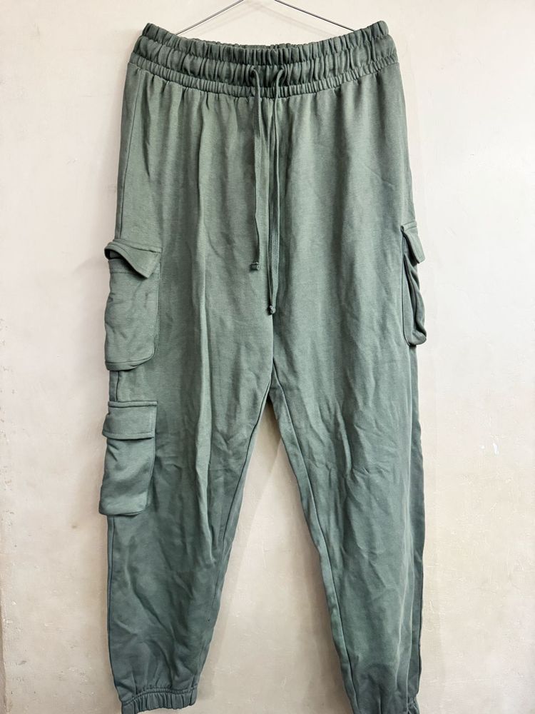 Green Cargo Jogger Pants