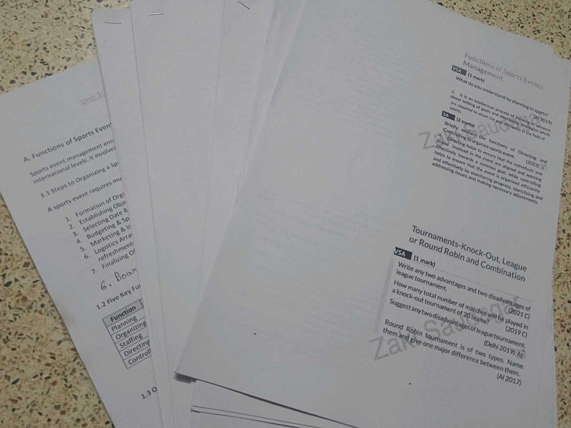 Physical Education Material for Class XII (CBSE)