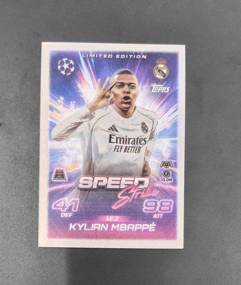 Limited Edition Kylian Mbappe Speed Strike Card