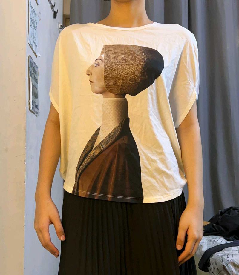 Van Heusen Printed Balloon-Fit T-Shirt (Oversized)