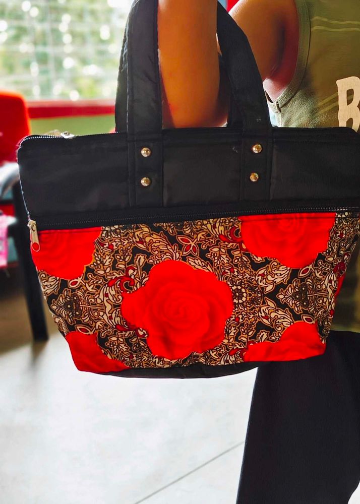 Boho Floral Print Tote Bag