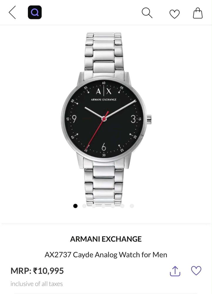 Armani Exchange Analog Watch for Men