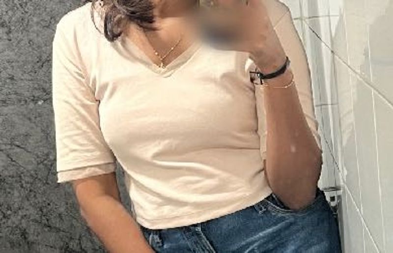Beige casual top