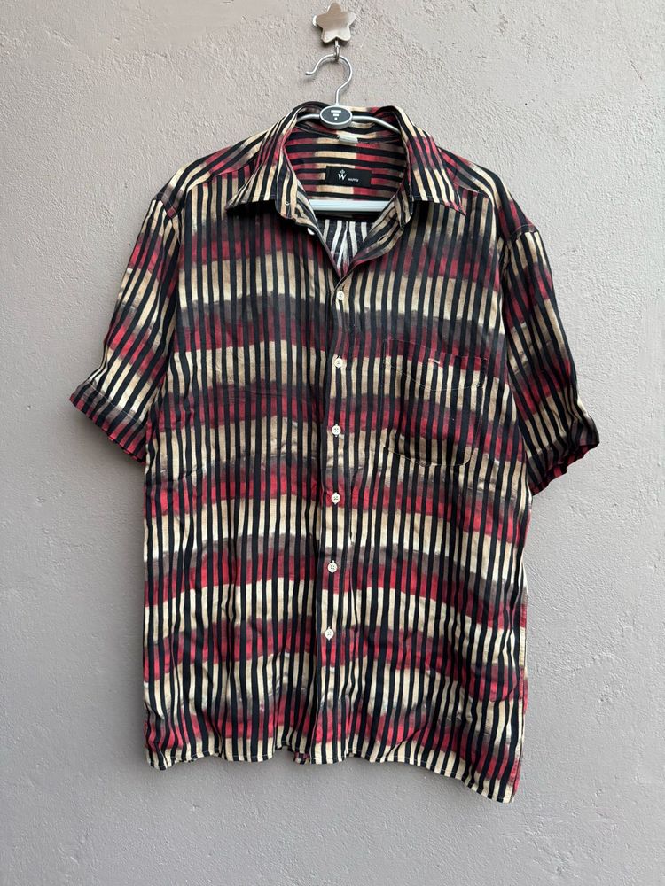 Men's Striped Short Sleeve Shirt