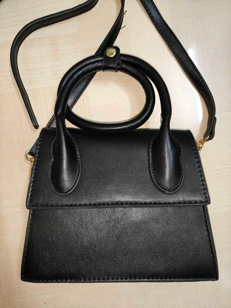 Black Mini Top Handle Bag