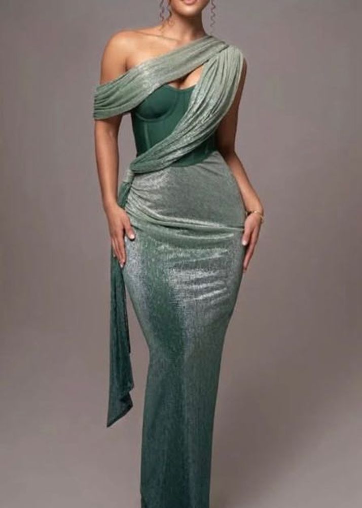 Elegant One-Shoulder Gown