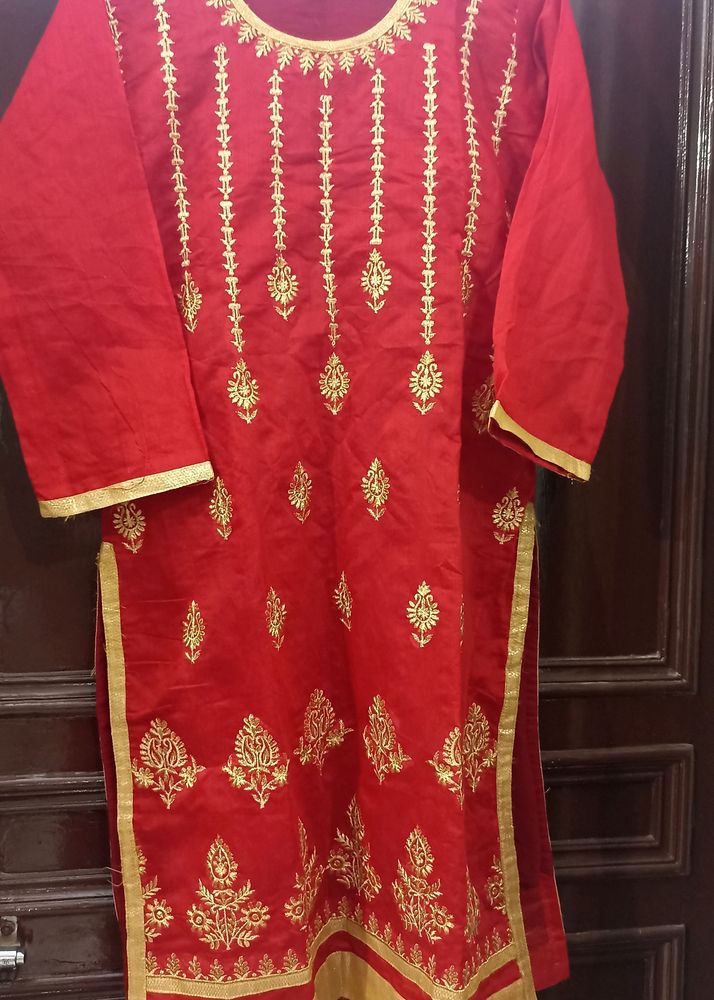 Kurta Plazzo Suit With Duptta