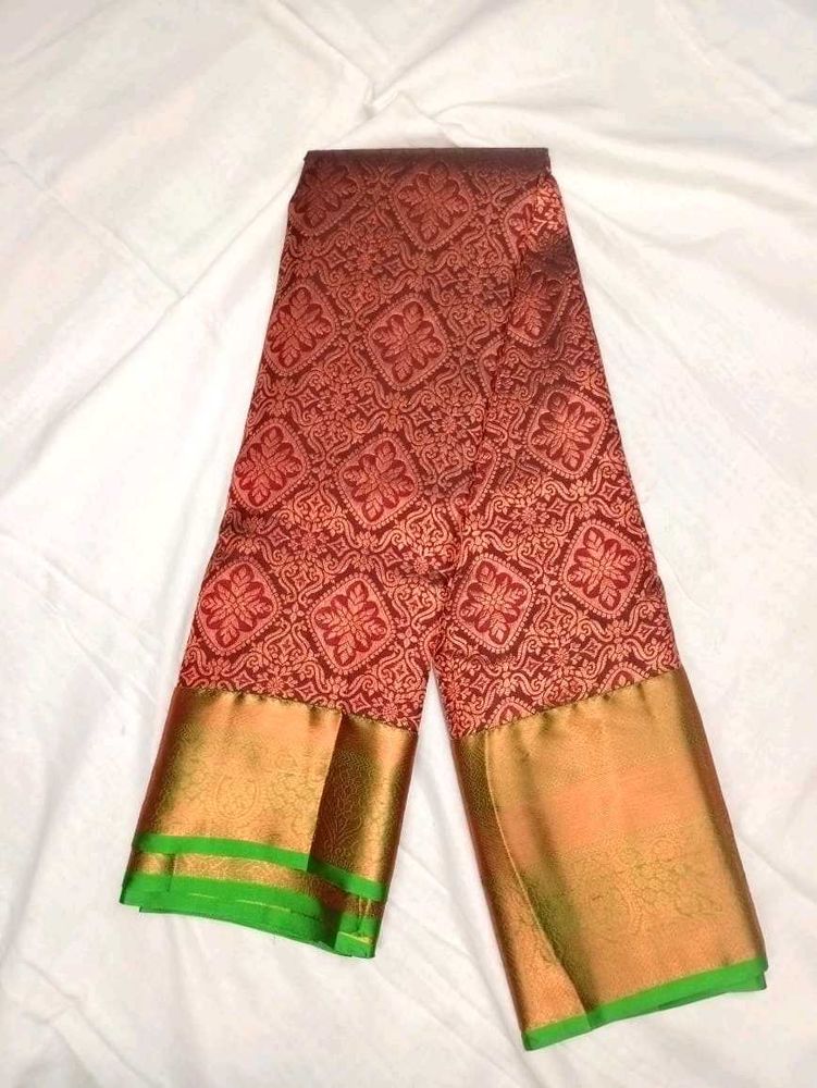 luxurious Coffee brown  &amp; Gold Silk saree