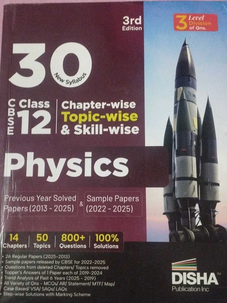 CBSE Class 12 Physics Disha Exam Prep Book