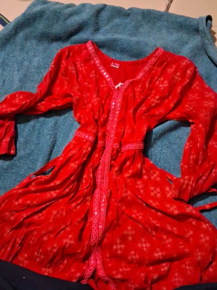 Beautiful Red Ethnic Kurta Set
