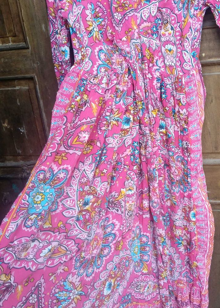 Bohemian Paisley Print Maxi Dress