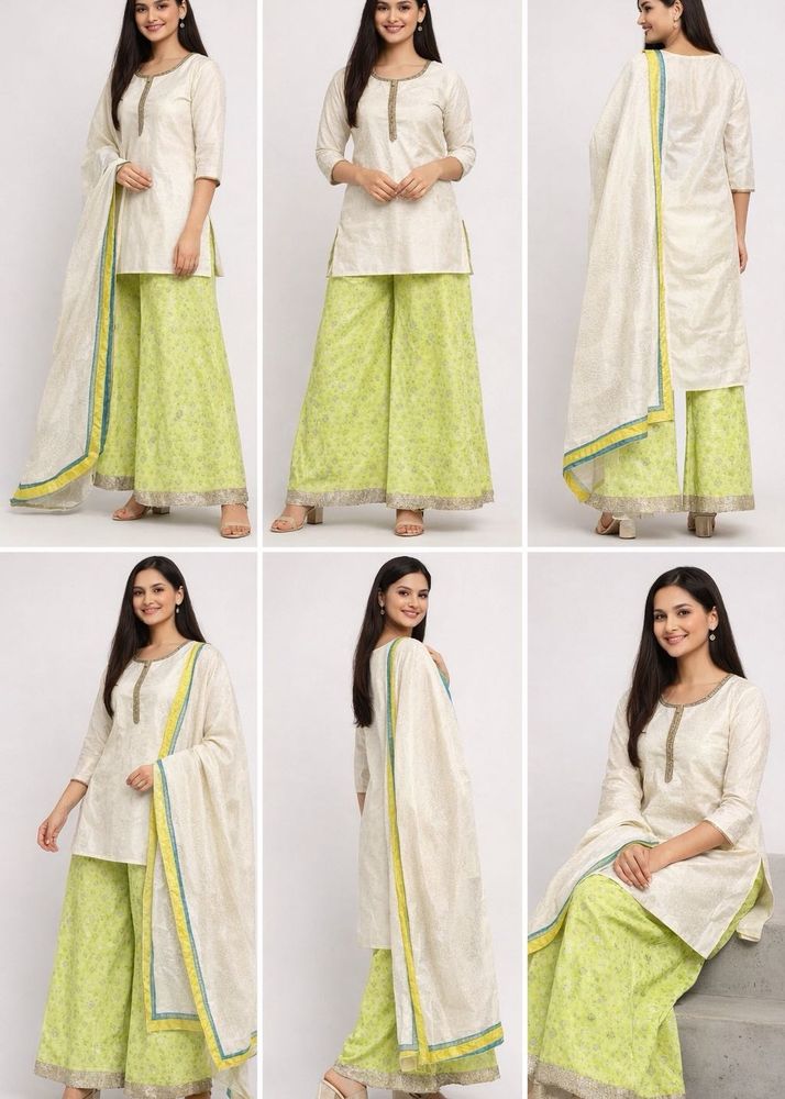 Elegant Kurta Set with Fancy Dupatta Unused