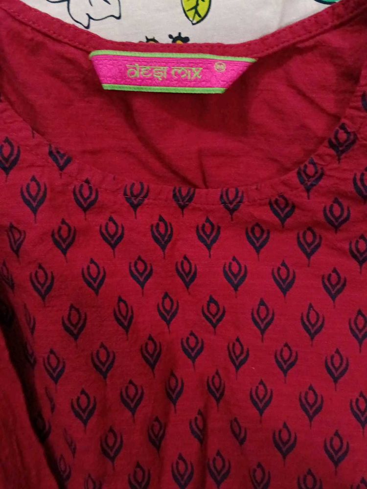 Beautiful Maroon Kurti