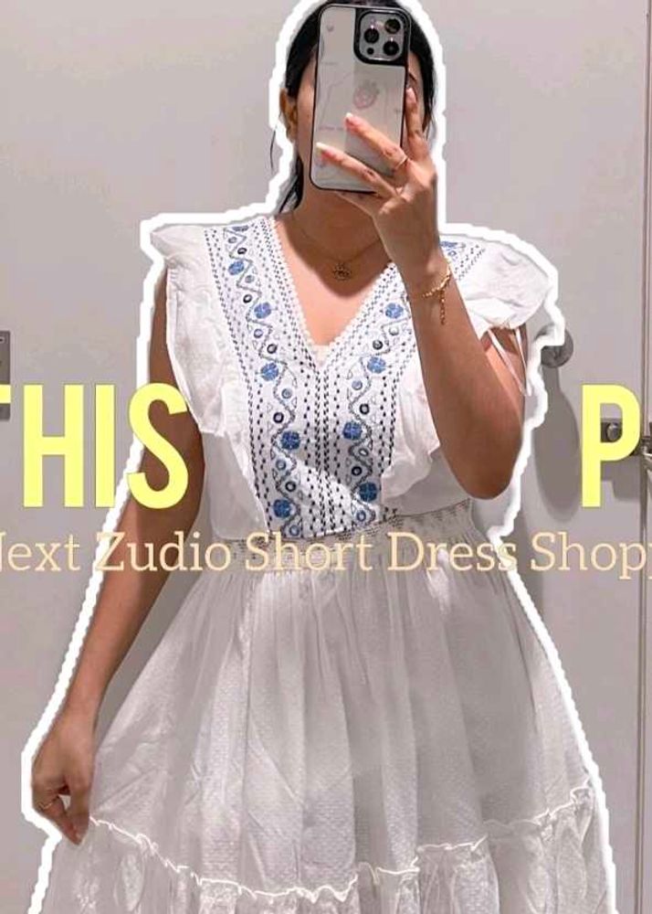 White Embroidered Mini Dress