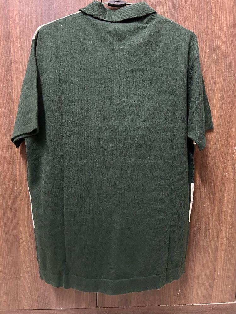 Men's Green Collared Polo Shirt