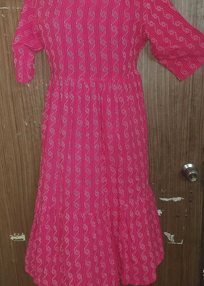 Vibrant Pink Ethnic Gown