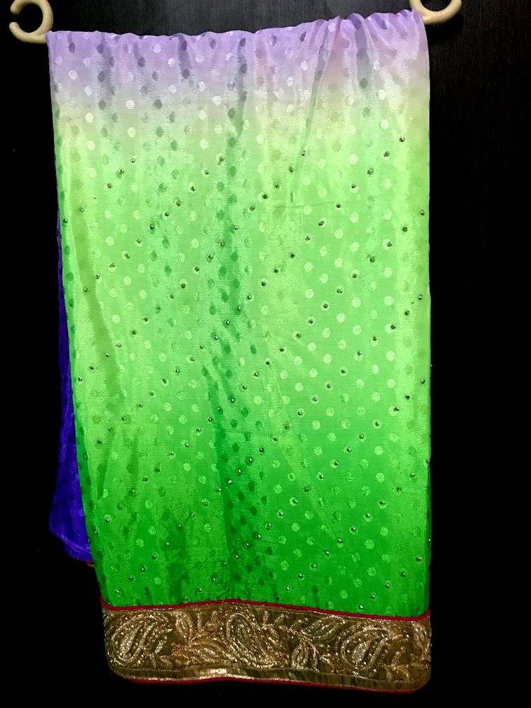 🥳💚💜💙Fancy Saree